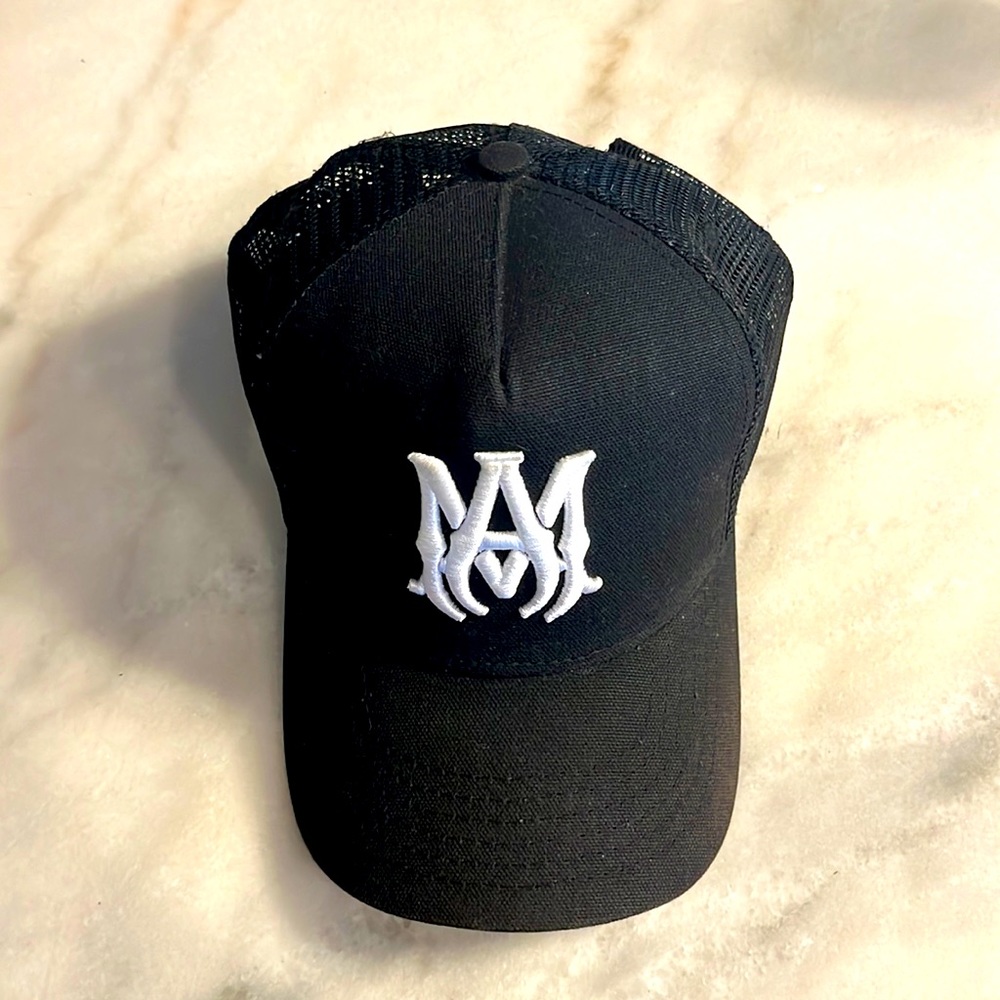Black Amiri Trucker Hat